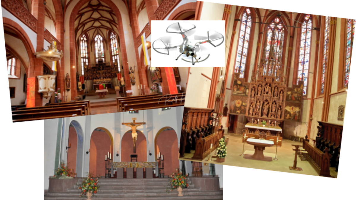 Kirchenansichten - Drohne bietet Einblick