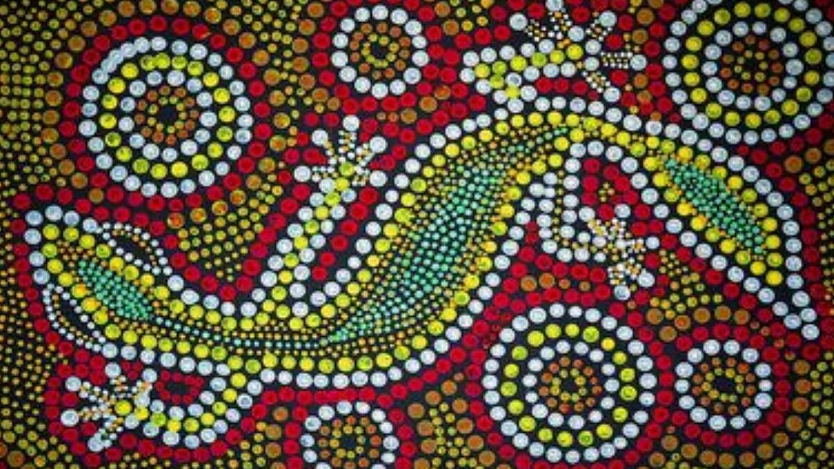 Kinderatelier: Aboriginal-Art Punktemalerei