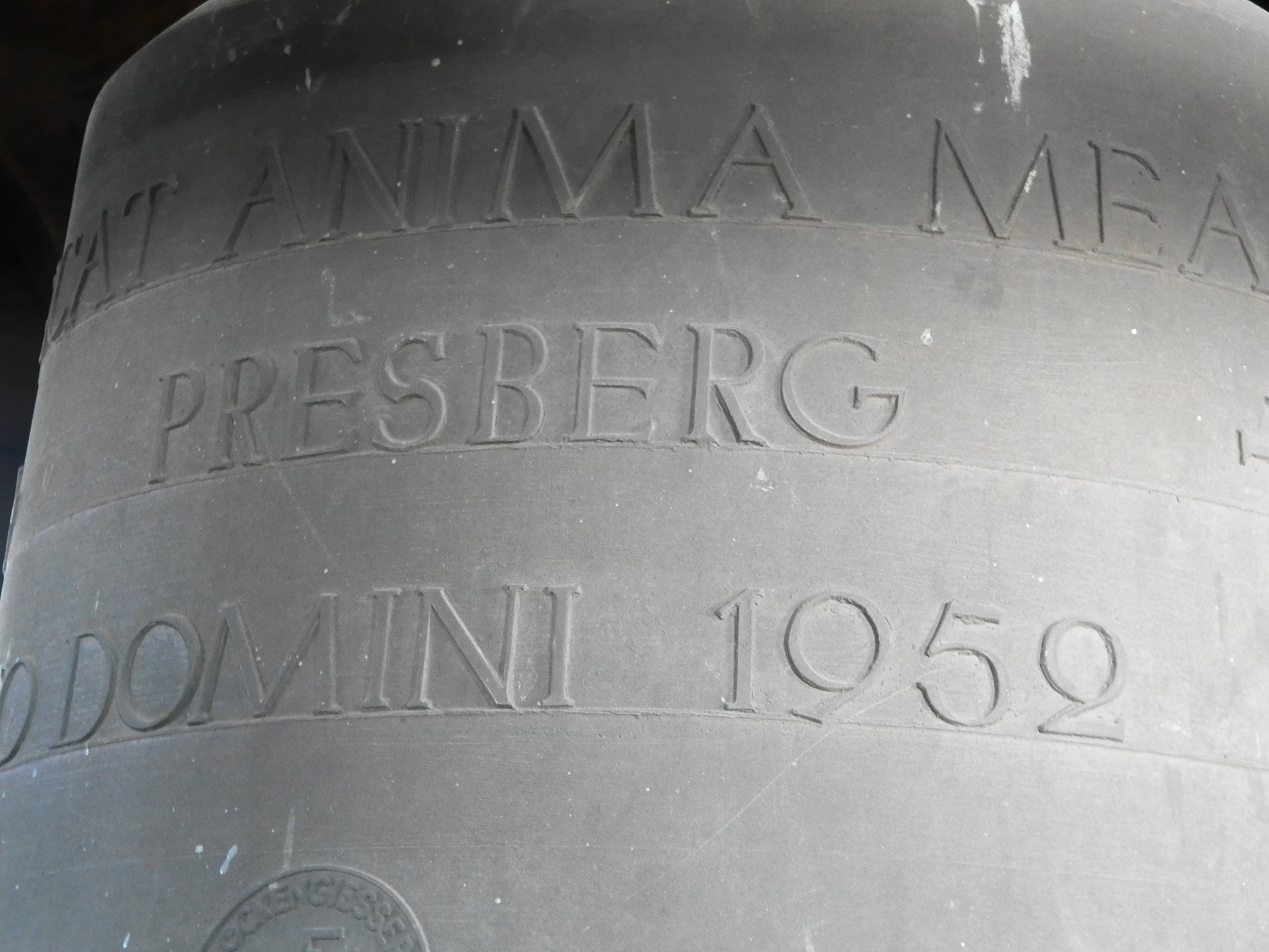 Inschrift der Marienglocke Presberg